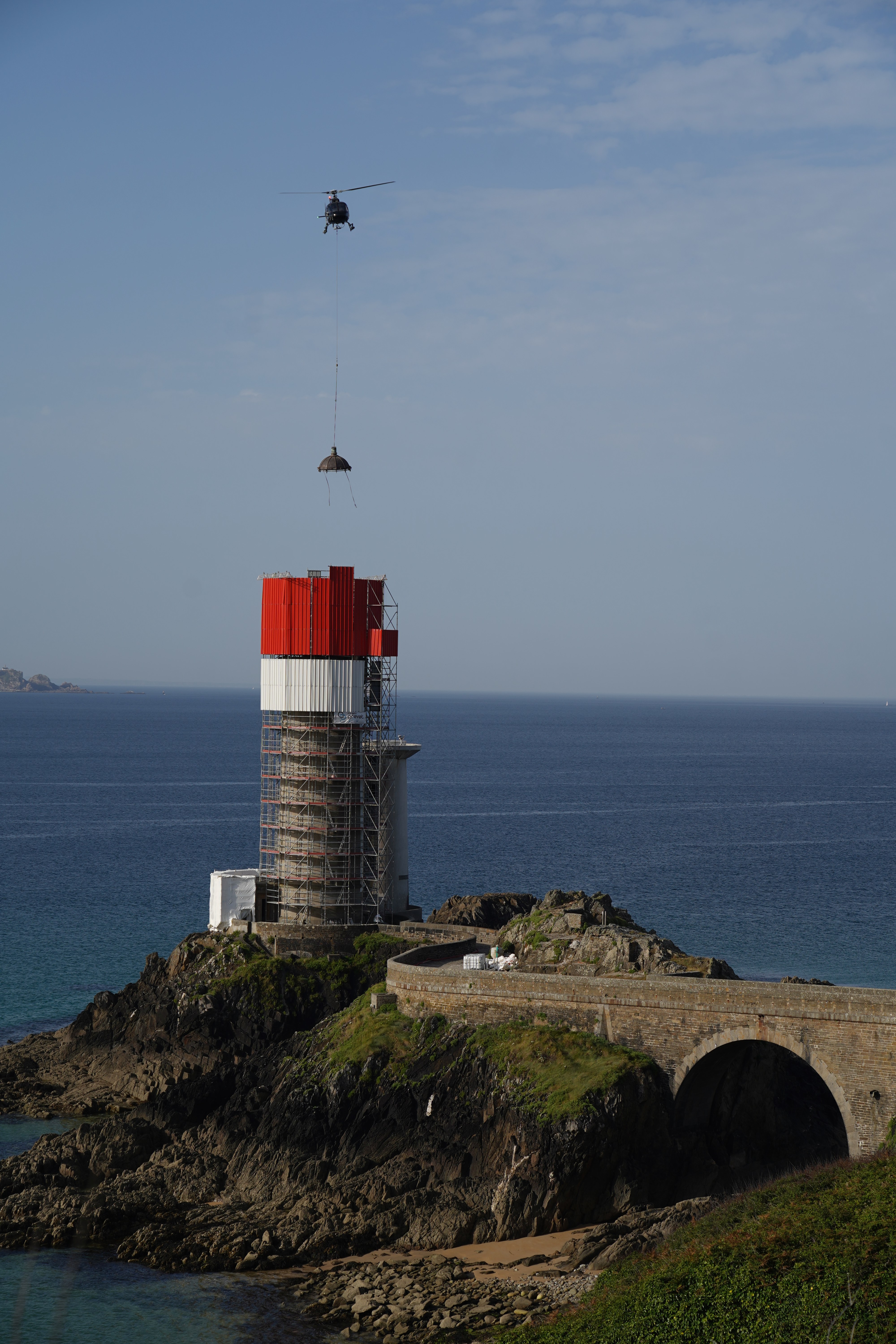 Phare de Minou_restauration de la lanterne Lepaulte protégeant la lentille de Fresnel_Plouzané 